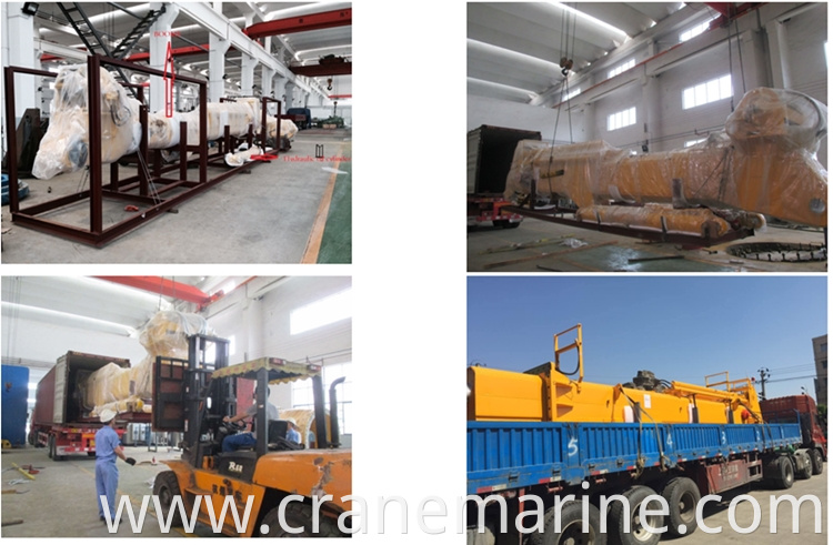 OUCO Marine crane 2T10M Small floding boom Marine crane Public security Marine crane